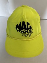 Vintage KC Brand MAC Tools Racing Neon ￼baseball Cap Hat - £6.11 GBP