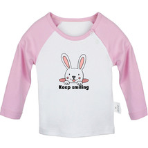 Keep Smiling Funny Tops Newborn Baby T-shirts Infant Animal Rabbit Graphic Tees - £7.91 GBP+