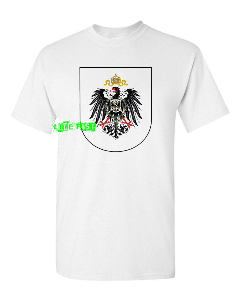 GERMANY IMPERIAL EAGLE SHIELD T SHIRT ww1 kaiser deutscher reichsadler