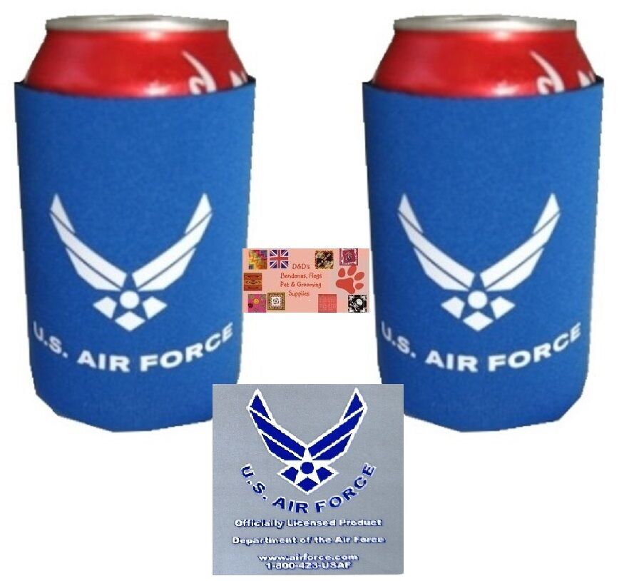 USA US AIR FORCE Wings CAN KOOZIE COOLER Wrap Insulator Sleeve Jacket Ho... - $7.99+