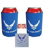 USA US AIR FORCE Wings CAN KOOZIE COOLER Wrap Insulator Sleeve Jacket Ho... - £6.38 GBP+