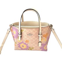 Coach CBT23 Floral Print Signature Mollie 25 Tote Satchel Handbag Sand M... - $155.55