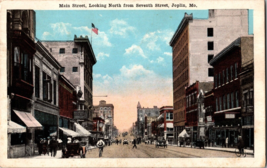 Vtg Postcard Main Street, Looking North from Seventh Street, Joplin MO - $7.74