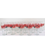 Lot of New 18 Coca-Cola Checkered Bell Soda Glasses Indiana Glass 1996 - £51.02 GBP