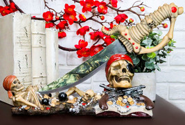 Ebros Pirate Buccaneer Skeletons Letter Opener Figurine Set With Dagger ... - £29.81 GBP