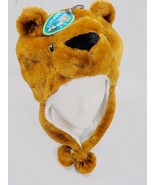 ANIMAL WARM HATS BROWN BEAR CAP PLUSH WILD ANIMAL EAR FLAPS LOOP UNDER C... - $12.99