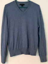 Banana Republic sweater size S men lightweight cotton &amp;cashmere blue v-neck - £11.74 GBP