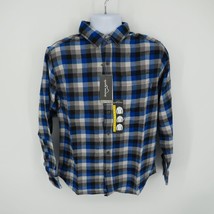 Eddie Bauer Mens Bristol Flannel Shirt Mason Blue M NWT $59 - £15.58 GBP
