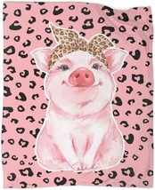 50&quot; X 40&quot; Cute Pig Cozy Soft Flannel Throw Blanket Luxury Fleece Bed Blanket For - £30.31 GBP