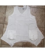 Uneven Hem Top Womens Sleeveless V Neck Tunic Shirt PLUS SIZE NWT - $11.49