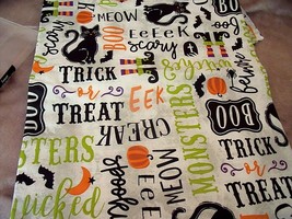 New Halloween Black Cat Witch Bat Tablecloth 52 X 70 Boo Scary Creepy Monsters - £15.60 GBP
