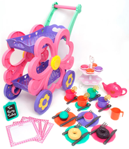 Flower Tea Cart Play Set, 45 Pieces, Toddler Toys - $836.19 MXN