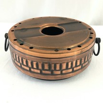Vintage Copper plated tea-light candle holder made in West Germany 5.5 Diameter - £21.44 GBP
