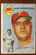 Vintage 1954 Baseball Card TOPPS #127 STEVE O&#39;NEILL Philadelphia Phillies - £7.73 GBP