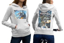 Robotech  White Cotton Hoodie For Women - £31.85 GBP