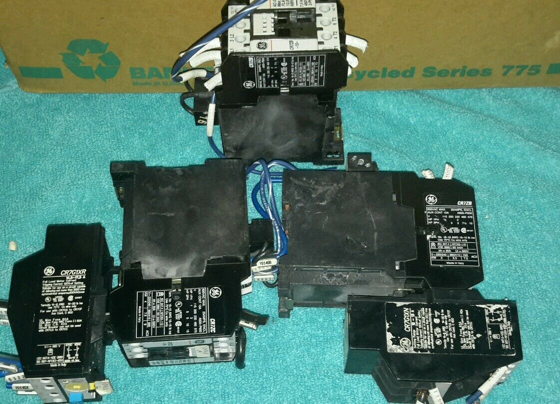 GE CR7ZB CR7ZC RELAY CONTACTOR & CR7G1XN CR7G1XR RELAY OVERLOAD (LOT OF 3) $79 Item image 2