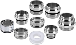 9 Pieces Faucet Adapter Kit, Brass Aerator Adapter Male Female Kitchen S... - £21.20 GBP
