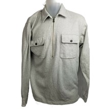 Mens Polo Sport Ralph Lauren Long Sleeve Shirt Mens M Zip Pullover Gray Pockets - £22.14 GBP