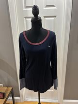 HARMONT &amp; BLAINE Long Sleeve Navy Blue Shirt with Red Trim and Light Blu... - $39.60