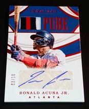 Ronald Acuna Jr #/10 Immaculate Collection Pure Memorabilia Autographs Red 2019 - £691.44 GBP