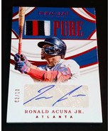 Ronald Acuna Jr #/10 Immaculate Collection Pure Memorabilia Autographs R... - £680.68 GBP