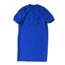 J.Crew Crepe Shift in Deep Violet Blue Keyhole Slit Front Dress 00 - $18.81