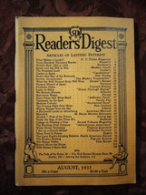 Readers Digest August 1933 Cornelius Vanderbilt R. L. Duffus John Galsworthy - £10.12 GBP