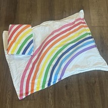 2 Pottery Barn Kids Flour Shop Rainbow Standard Pillowcases Amirah Kasee... - $42.06