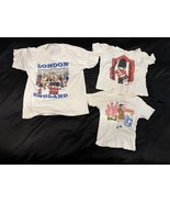 Lot of 3 Vintage London England Kids T-Shirts Graphic Art DIY Quilt Cutter - $34.03 CAD