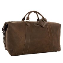 Super Large Genuine Travel Bag Italian Leather Weekender Duffle Bag - £192.07 GBP
