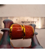 Vintage Red Enamel Goldtone Stud Earrings - $8.82