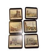 6 Pimpernel Coasters in Box 19th Century London Vintage - $19.77