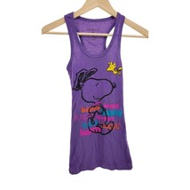 Snoopy Woodstock Tank Top Woman&#39;s Shirt Purple Sleeveless Charlie Brown - £11.08 GBP