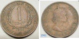 British Caribbean Territories 1 cent coin 1961 circulated  - $3.00
