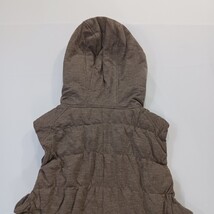 Be By Blanc Noir Vest Hooded Women's M Brown Quilted Full Zip Pockets Insulated image 15
