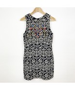 ASTR Black And Tan Womens Size Large Aztec Print Open Back Beaded Dress - $9.70