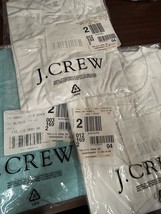 3 Brand New, OG Packaging, White and BlUe J.Crew T-shirts,Size Large, 95% Cotton - £24.50 GBP