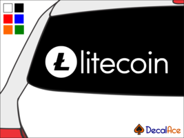 Litecoin Title Cryptocurrency Vinyl Decal Car Wall Sticker Choose Size Color - £2.28 GBP+