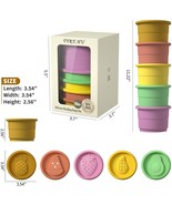 Soft Silicone Stacking Cups Toy, 5 PCS Montessori Toys for 10+ Months To... - $19.79