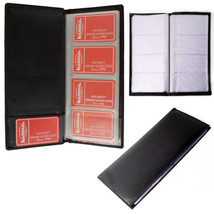 Genuine Leather Business Card Holder Book Organizer 96 Black Office Executives - £38.79 GBP