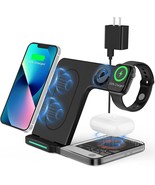 3 in 1 Wireless Charging Station, Fast Wireless Charger Stand - £18.99 GBP
