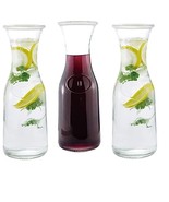 Glass Water or Wine Carafe W/ Lids - 1 Liter (3) - $22.76
