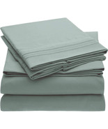 Mellanni 1800 Brushed Microfiber King Bed Sheet Set, 4 Piece - Spa Mint - $685.52 MXN