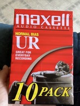 Maxell UR90 10 PAK 90 Minutes Audio Cassette Tapes Normal Bias Sealed - £22.36 GBP