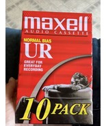 Maxell UR90 10 PAK 90 Minutes Audio Cassette Tapes Normal Bias Sealed - £21.93 GBP