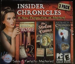 Insider Chronicles - 3 Pack Of Pc Cd Rom Games Stolen Venus Missing In Rome - £3.92 GBP