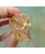 2&quot; Golden Healer Quartz Crystal Skull, Meditation Crystal Skull, Reiki C... - $52.00