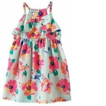 Girls Dress Summer Easter Dress Blueberi Blvd Green Floral Sleeveless Su... - £12.38 GBP