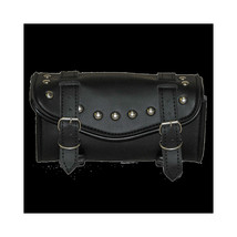 Vance Leather Hard Shell 2 Strap Studded Tool Bag with VShaped Flap - £33.24 GBP