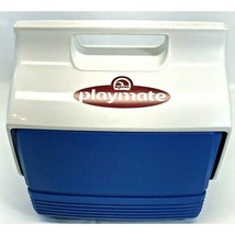 Igloo Playmate Personal Cooler Lunchbox Blue and White Mini Mate Made in... - $14.84